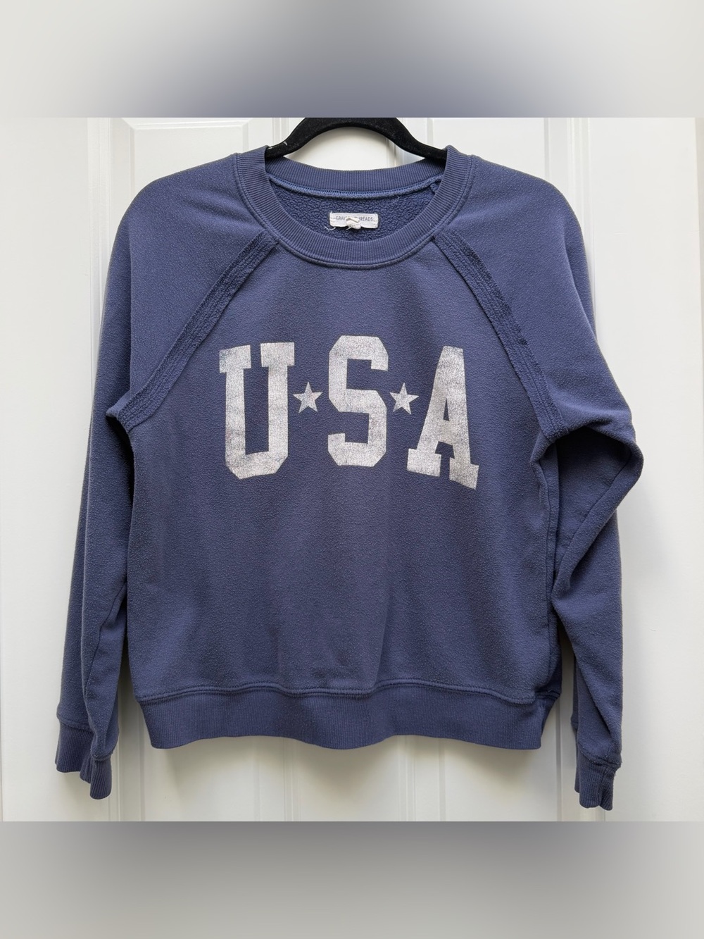 Grayson threads crew neck pullover sweatshirt USA blue medium